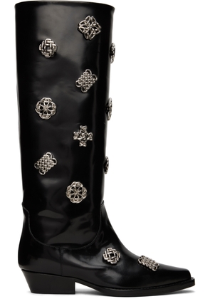 Toga Pulla SSENSE Exclusive Black Embellished Boots