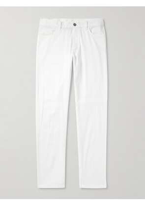Zegna - Roccia Slim-Fit Straight-Leg Garment-Dyed Linen-Blend Trousers - Men - White - UK/US 30