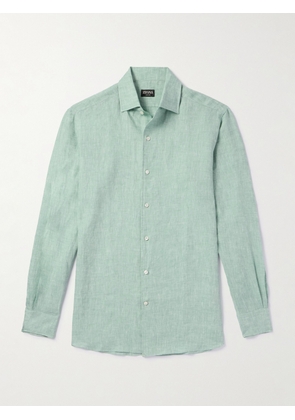 Zegna - Oasi Linen Shirt - Men - Green - S