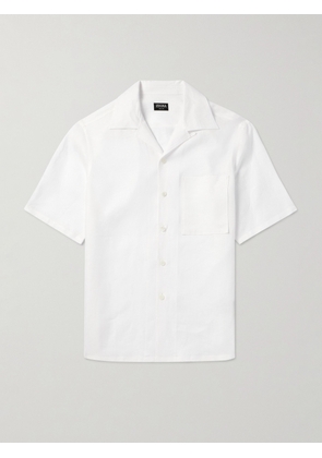 Zegna - Camp-Collar Oasi Linen Shirt - Men - White - S