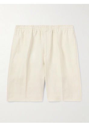 Zegna - Straight-Leg Oasi Linen Shorts - Men - White - IT 46