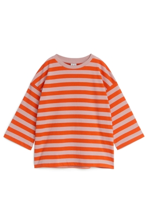 Oversized Long-Sleeved T-Shirt - Orange