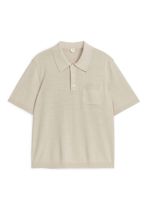 Short-Sleeve Polo Shirt - Brown
