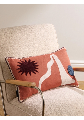 The Conran Shop - Wilby Embroidered Linen Cushion - Men - Multi