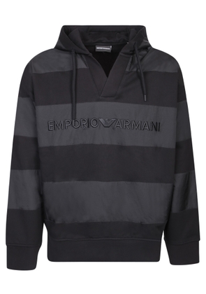 Emporio Armani Striped Black Hoodie
