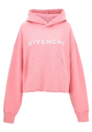 Givenchy Cropped Logo Hoodie