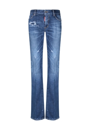 Dsquared2 Medium Waist Flare Blue Jeans