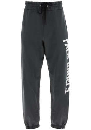 Palm Angels jogger pants with oversized logo - L Grey