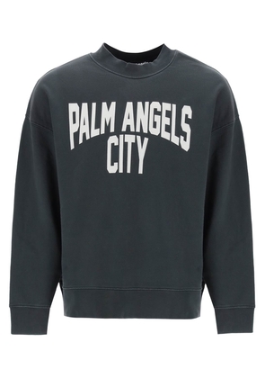 Palm Angels pa city crewneck sweatshirt - L Grey