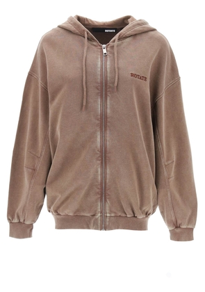 Rotate embroidered oversized sweat - M Brown