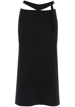 The Attico midi skirt with cut-out waist - 40 Black