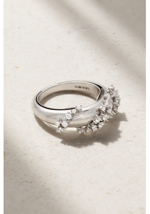 Ananya - Scatter 18-karat White Gold Diamond Ring - 6,7