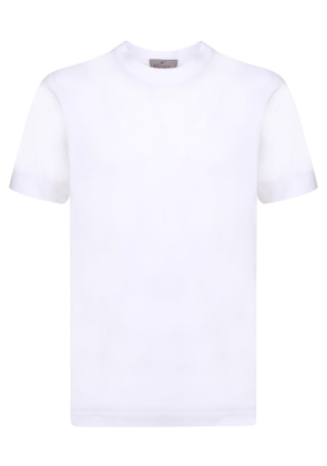 Canali White Cotton T-Shirt
