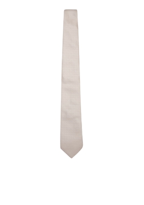 Brunello Cucinelli Jacquard Micro-Pattern Cream Tie