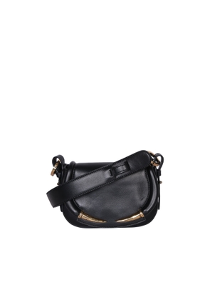 Roberto Cavalli Black Leather Shoulder Bag