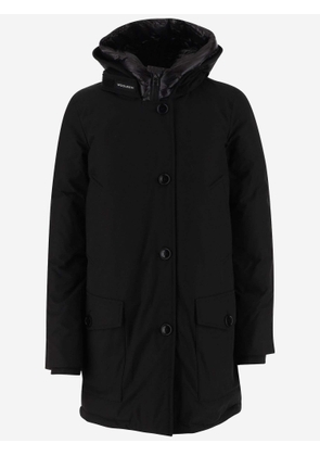 Woolrich Button-Down Hooded Padded Coat