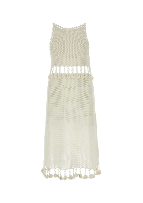 Bode Ivory Crochet Posy Dress