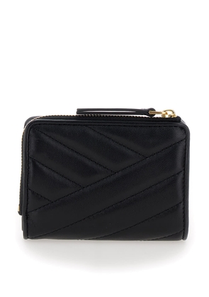 Tory Burch Kira Black Bi-Fold Wallet With Logo In Leather Woman