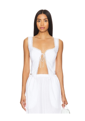 MAJORELLE Kismet Top in Ivory. Size M, S, XL, XS.
