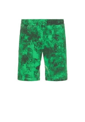 Pleasures Cyclone Shorts in Green. Size M, S, XL/1X.
