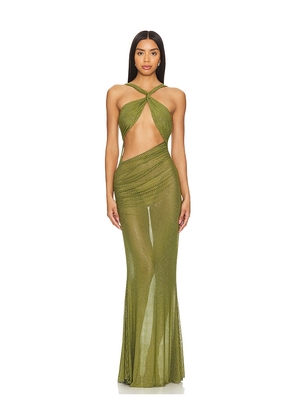 retrofete Liesel Dress in Green. Size XL.