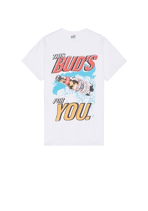 Junk Food This Buds For You Tee in White. Size M, S, XL/1X.