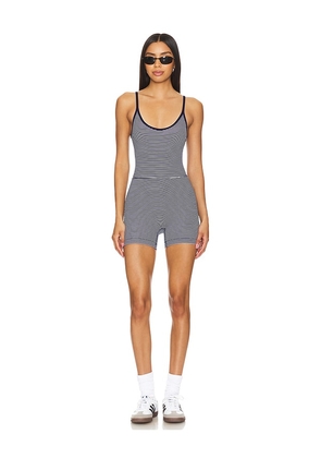 WellBeing + BeingWell StretchWell Dani Romper in Navy. Size S/M, XXS/XS.