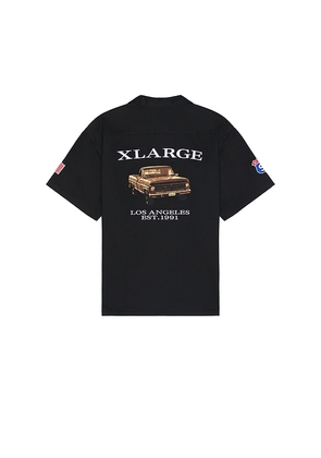 XLARGE Old Pick Up Truck Short Sleeve Work Shirt in Black. Size M, S, XL/1X.