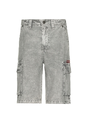 True Religion Big T Cargo Shorts in Grey. Size 32, 34, 36.
