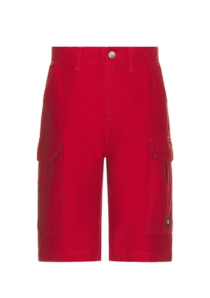 True Religion Cargo Shorts in Red. Size 32, 34, 36.