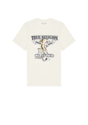 True Religion Relaxed Tiger Tee in White. Size M, S, XL/1X.