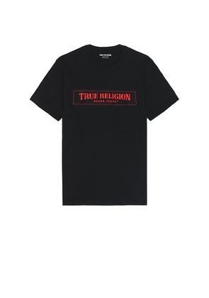 True Religion Frayed Arch Tee in Black. Size M, S, XL/1X.