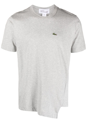 Comme Des Garçons Shirt x Lacoste logo-patch asymmetric T-shirt - Grey