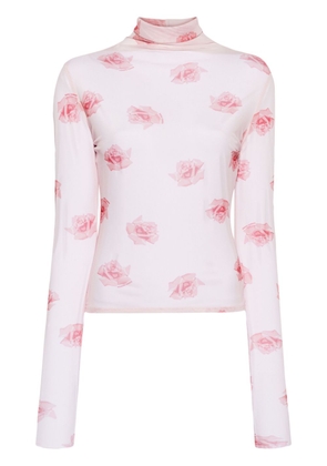 Kenzo rose-print blouse - Pink