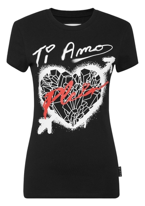 Philipp Plein Sexy Pure Fit heart-print T-shirt - Black