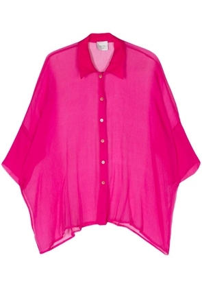Alysi sheer silk shirt - Pink