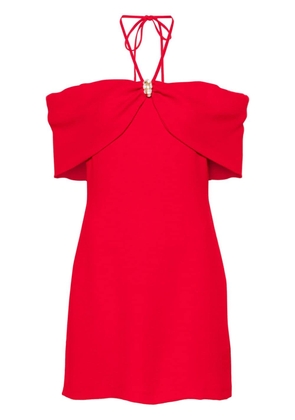 Blumarine off-shoulder crepe mini dress - Red
