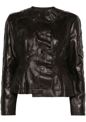 Acne Studios crinkled leather jacket - Black