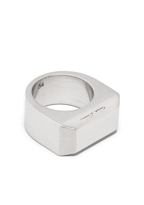 Rick Owens chunky signet ring - Silver