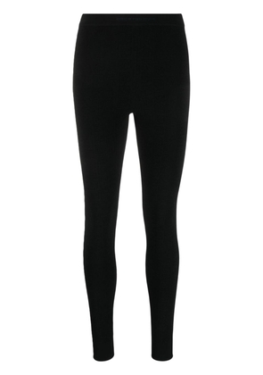 Rabanne logo-waistband leggings - Black