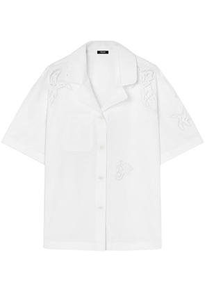 Versace Sangallo-embroidered cotton shirt - White