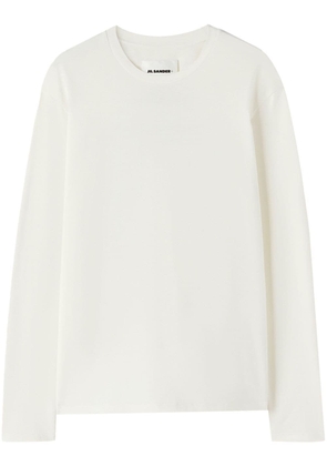 Jil Sander logo-print long-sleeve T-shirt - White