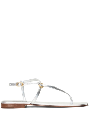 Polo Ralph Lauren thong-strap leather sandals - Silver