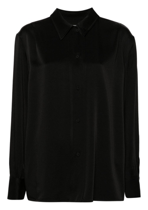 Jil Sander pointed-collar satin shirt - Black