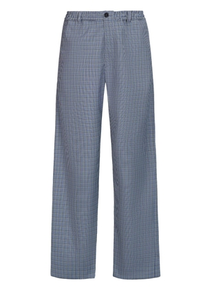 Marni checked wool trousers - Blue
