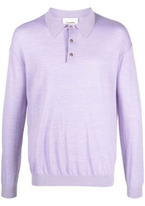 Nanushka Ziast merino wool polo shirt - Purple