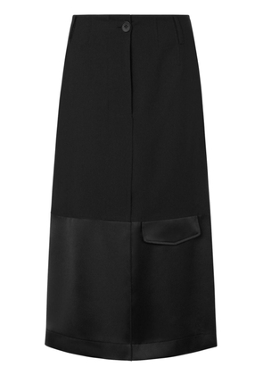 MOSCHINO JEANS panelled tailored midi skirt - Black