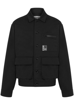 Moschino logo-appliqué shirt jacket - Black