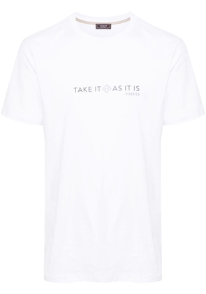Peserico text-print cotton T-shirt - White