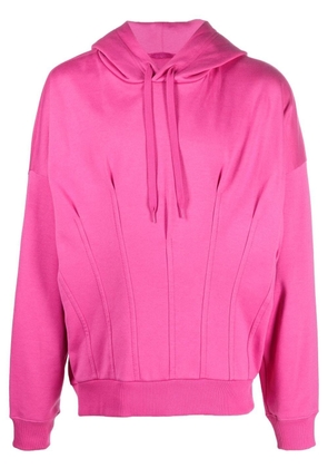 Valentino Garavani pleated cotton hoodie - Pink